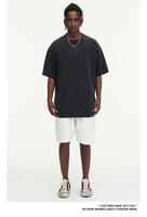 T-shirt Homme Personnalisé 100% Coton Tricoté Lourd 230 GSM Délavé à l'Acide Respirant Anti-Plis Anti-Humidité Coupe Ample