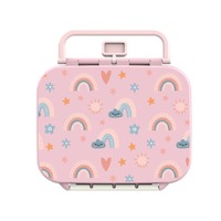Boîte à bento pour enfants en acier inoxydable de qualité alimentaire, 3 compartiments, anti-fuite