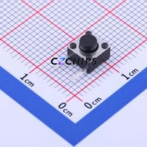 K2-1102DF-C4CW-01 Tactile Switch Bent Lead Through Hole,6x6mm Switch 2.5N Right Angle Insert 6mm 6mm - Product Image 1