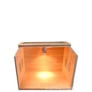 Boîte de couvaison en bois avec lampe chauffante pour l'élevage de poulets, cailles et canards, 40x30x30cm, taille personnalisable - Product Image 5