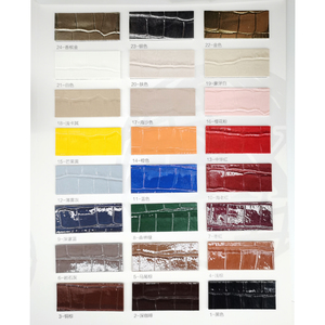 Cuir PVC gaufré <span class=keywords><strong>crocodile</strong></span> bicolore brillant pour la fabrication de trousses de toilette, imperméable et résistant à l'usure, prêt à être expédié - Product Image 4