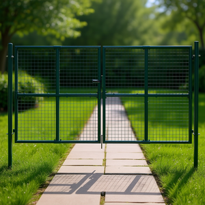 รั้วตาข่ายเหล็กสีเขียวขนาด 118.1x68.9 นิ้ว สไตล์โมเดิร์น สำหรับใช้งานกลางแจ้ง - Product Image 2