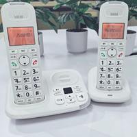 Téléphones sans fil DECT extensibles DLNA D1015 TAM avec amplificateur, interphone gratuit, 3 groupes, numéroteur rapide à une touche