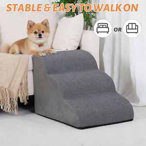 <span class=keywords><strong>Rampe</strong></span> réglable à 3 marches <span class=keywords><strong>pour</strong></span> chiens et chats avec design en mousse antidérapante pliable <span class=keywords><strong>pour</strong></span> petits animaux âgés - Lavable et facile à utiliser - Product Image 1
