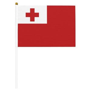 Wholesale Polyester Hand Waved Mini <b>Flag</b> Tonga Handheld Stick <b>Flag</b> - Product Image 2