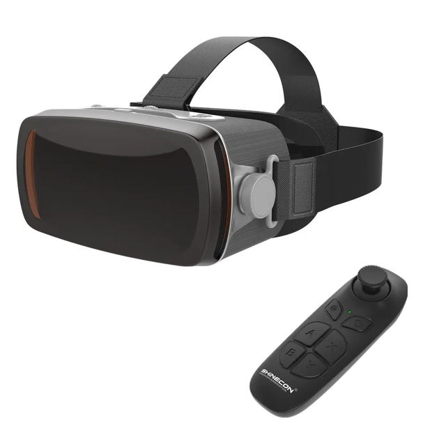 3D VR Glasses Compatible for All Smart Phone Virtual Reality 3D VR Box Headset for Movies & Games with Controller