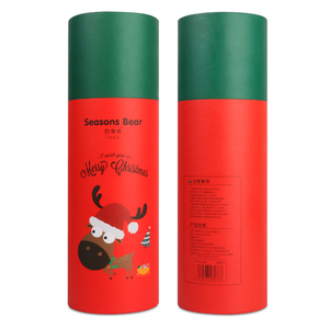 Biểu tượng tùy chỉnh in ấn món quà giáng sinh bao bì vòng xi lanh rượu thủy tinh ống đóng gói Hộp quà tặng - Product Image 1