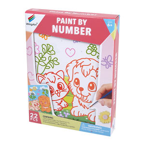 Wingart moderne bricolage <span class=keywords><strong>chat</strong></span> chien paysage Anime <span class=keywords><strong>Portrait</strong></span> peinture Kit acrylique en bois décor à la maison inclus brosses pour enfants tissu - Product Image 1