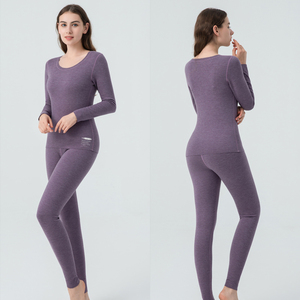 Intimo Termico da <span class=keywords><strong>Donna</strong></span> con Basso MOQ, Cappotto Autunnale con Collo a Girocollo, Nuovi Pantaloni Lunghi in Velluto a Sandwich, Comodi ed Eleganti - Product Image 4