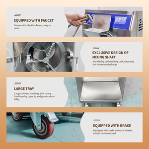 Công Suất Cao Tủ Đông Thép Không Gỉ Bảng Top Ý Sundae Gelato Cứng Phục Vụ Máy Làm Kem Mới - Product Image 6