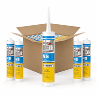 PINSU-NS Mastic silicone étanche pour balcon, fenêtres et portes en alliage d'aluminium – Pâte adhésive spéciale d'étanchéité