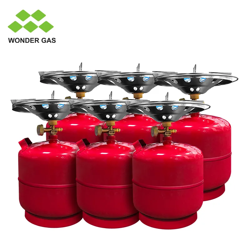 Einzigartiges Design Minigasanlage LPG-Gassylinder 3kg Werkspreis mit Campingbrenner Propan-Gassylinder