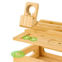 <span class=keywords><strong>Amazon</strong></span> — station de chargement en bois et bambou, câble non inclus, nouveau design, 2021 - Product Image 3