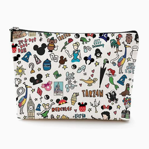 Pochette de maquillage Coquette Preppy avec logo personnalisé, en tissu éponge moelleux, fermeture éclair, esthétique, pour voyage, cadeau <span class=keywords><strong>cosmétique</strong></span> pour adolescentes - Product Image 5