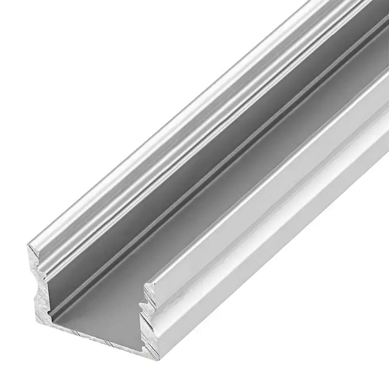 Perfil de aluminio led con tapas de extremo de cubierta de pc, carcasa de perfil led de techo, redondo, negro