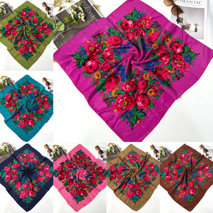 <span class=keywords><strong>Foulard</strong></span> carré russe 70 cm, motif floral ethnique imprimé, pour femme, <span class=keywords><strong>foulard</strong></span> de cou et de tête, hijab, bandeau, <span class=keywords><strong>foulard</strong></span> <span class=keywords><strong>Ukraine</strong></span> - Product Image 3