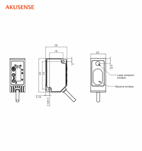 เซ็นเซอร์โฟโตอิเล็กทริคแบบสะท้อนแสงกระจาย AKUSENSE MLD15-50NP4 ชนิด Triangulation ระยะตรวจจับ 25-280 มม.  ชนิด NPN Output  แสงเลเซอร์สีแดง 655 นาโนเมตร - Product Image 6