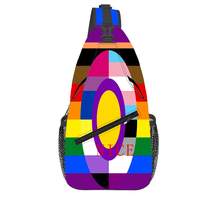 Sac bandoulière personnalisé en polyester, motif arc-en-ciel (Lesbien, Gay, Hétéro), imprimé drapeau, pour voyages et activités de plein air