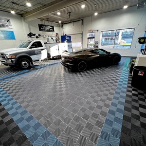 Dalles de sol de garage modulaires emboîtables en plastique industriel pour atelier de detailing automobile - Product Image 5