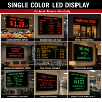 Módulo LED de un Solo Color para Interiores P4.75, Tablero de Pantalla LED de 64x32 Puntos para Señalización de Precios y Visualización de Mensajes