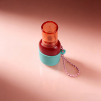 Mini tube de brillant à lèvres en ABS en forme de bouteille avec bouchon à vis – Contenant cosmétique bicolore avec cordon perlé pour soins de la peau