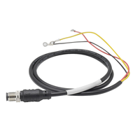 Cable Eléctrico Circular M12 de Doble Extremo, Conector Macho Recto de 3 Pines con Código A M12 a Terminal de Anillo, Arnés de Cableado Impermeable