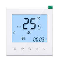 Thermostat de ventilo-convecteur à 2 tuyaux Hotowell HTW-WF11-FC-2K avec carte-clé pour économie d'énergie, idéal pour les systèmes CVC hôteliers