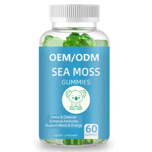 Venda quente Halal Vitamina C Sea Moss Gummies Orgânica Gummy Bear Saúde Suplemento De Colágeno