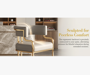 Silla de Oficina Moderna de Terciopelo, Silla de Escritorio con Estructura Metálica Dorada de Lujo, Elegante Silla de Recepción y Conferencia de Hierro para Salón - Product Image 5