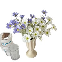 Fleurs artificielles à tiges simples 43 cm, faites à la main, haute simulation, violettes, roses, multicolores pour la décoration de la maison, des mariages, des fêtes et du salon
