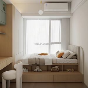 Cama de Plataforma de Madera Maciza Estilo Japandi, Tamaño King/Queen, Estilo Tatami Japonés Moderno, OEM/ODM, Marco Bajo, Gran Espacio de Almacenamiento, para Dormitorio Infantil - Product Image 2