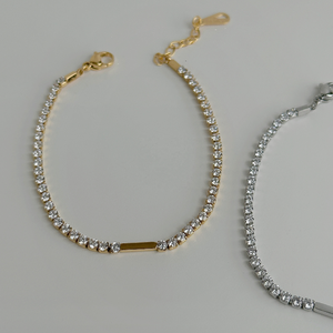 2024 Dazan New Ins 18k <strong>Gold</strong> Plated Tarnish Free Stainless Steel Boho Minimalist <strong>White</strong> 5a Zircon Tennis <strong>Anklet</strong> Bracelet for Women