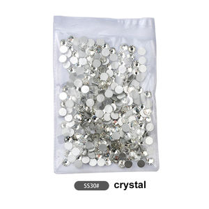 أحجار الراين الفضية الخلفية Ss3 ~ ss30 الكريستال والزجاج ستراس مسطحة الساخنة سالينغ فضفاضة أحذية النساء الأحذية المسطحة للنساء <span class=keywords><strong>2</strong></span> حقيبة - Product Image 3