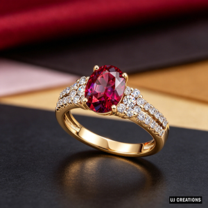 Custom <b>Silver</b>/9K/14K/18K <b>Solid</b> Gold Oval Gemstone Lab Grown VVS-VS Quality Diamond Ring Brilliant Cut Fashion Jewelry - Product Image 4