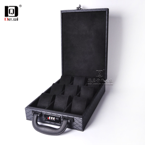 Cofanetto Portagioie di Lusso Personalizzato in MDF e PU, 6 Scomparti, Custodia da Viaggio in Pelle per <span class=keywords><strong>Orologi</strong></span>, Espositore con Manico e Inserto - Product Image 3