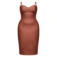 Robe bandage de soirée élégante grande taille pour femmes à bretelles suspendues robe de banquet de bal formelle fendue sexy de grande taille personnalisée
