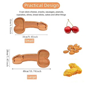 Nicro Plato <span class=keywords><strong>de</strong></span> Madera Ecológico y Creativo para Fiestas <span class=keywords><strong>de</strong></span> <span class=keywords><strong>Despedida</strong></span> <span class=keywords><strong>de</strong></span> <span class=keywords><strong>Soltera</strong></span>, Artículos para el Hogar, Plato para Aperitivos, Graduación - Product Image 2