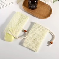 Sac de rangement exfoliant personnalisé en coton avec cordon de serrage pour savon et produits corporels, idéal pour la salle de bain et la douche, avec étiquette – Offre Spéciale