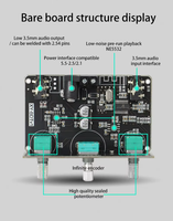 Placa decodificadora Bluetooth 5,0 de doble canal estéreo de tono alto y bajo premódulo de sintonización continua de 360 grados