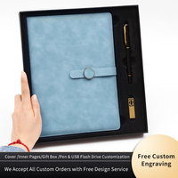 Ensemble cadeau d'entreprise avec logo personnalisable, carnet à couverture rigide, bloc-notes en cuir PU, carnet B5 avec stylo