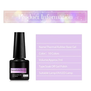 7ml Changing AurorasThermal Rubber Base <b>Gel</b> <b>Nail</b> Polish Nude Purple Glitter Sparking Long Lasting Manicure Art Varnish - Product Image 5