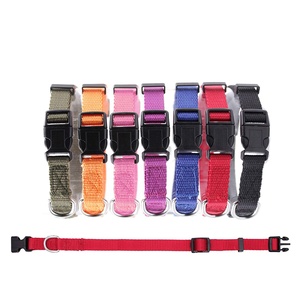 Clásico sólido Color Collar de perro ajustable correas de Nylon básico Collari puedo Collar <span class=keywords><strong>Mascota</strong></span> - Product Image 1