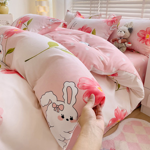 Parure de lit de luxe imprimée qualité hôtelière en coton Aloès, drap-housse King Size et 2 taies d'oreiller en polyester tissé – Fournisseur direct usine - Product Image 4