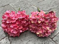 Pemasok bunga dekorasi pernikahan bunga buatan lateks 5 kepala kualitas hydrangea buket bunga sentuhan nyata