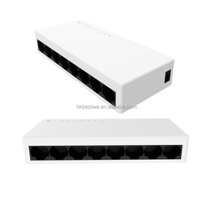 สวิตช์เครือข่ายขนาดเล็กแบบ 8 พอร์ต Gigabit  ตัวเรือนพลาสติก สำหรับการถ่ายโอนข้อมูลความเร็วสูง ฮับเครือข่าย พอร์ต Gigabit RJ45 - Product Image 1