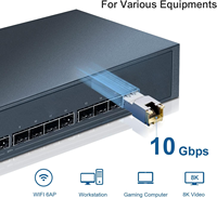 Module SFP+ 25G LR 1310nm 10km LC Monomode Transceiver Fibre Optique Compatible avec les équipements réseau Cisco MikroTik Ubiquiti Switch