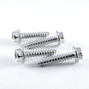 100 piezas/bolsa Tornillo autorroscante para madera de acero inoxidable 304 con cabeza hexagonal de brida y ranura cruzada M3 M4 M5 M6 - Product Image 5