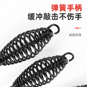 High Carbon Steel Spring Handle Welding Hammer 500g Double Headed Industrial Grade Slag Removal Tool - Product Image 4