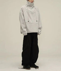 Pantalones cargo marrones de tamaño personalizado, pantalones de trabajo de lona de algodón de alta calidad con logotipo bordado multibolsillo, acabado desgastado adicional - Product Image 5