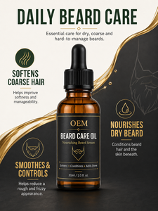 Huile à <span class=keywords><strong>Barbe</strong></span> en Gros à l'Argan et Jojoba, Hydratante, Fortifiante, Lissante, Parfum Bois <span class=keywords><strong>de</strong></span> Santal, Qualité Barbier, 30ml - Product Image 2